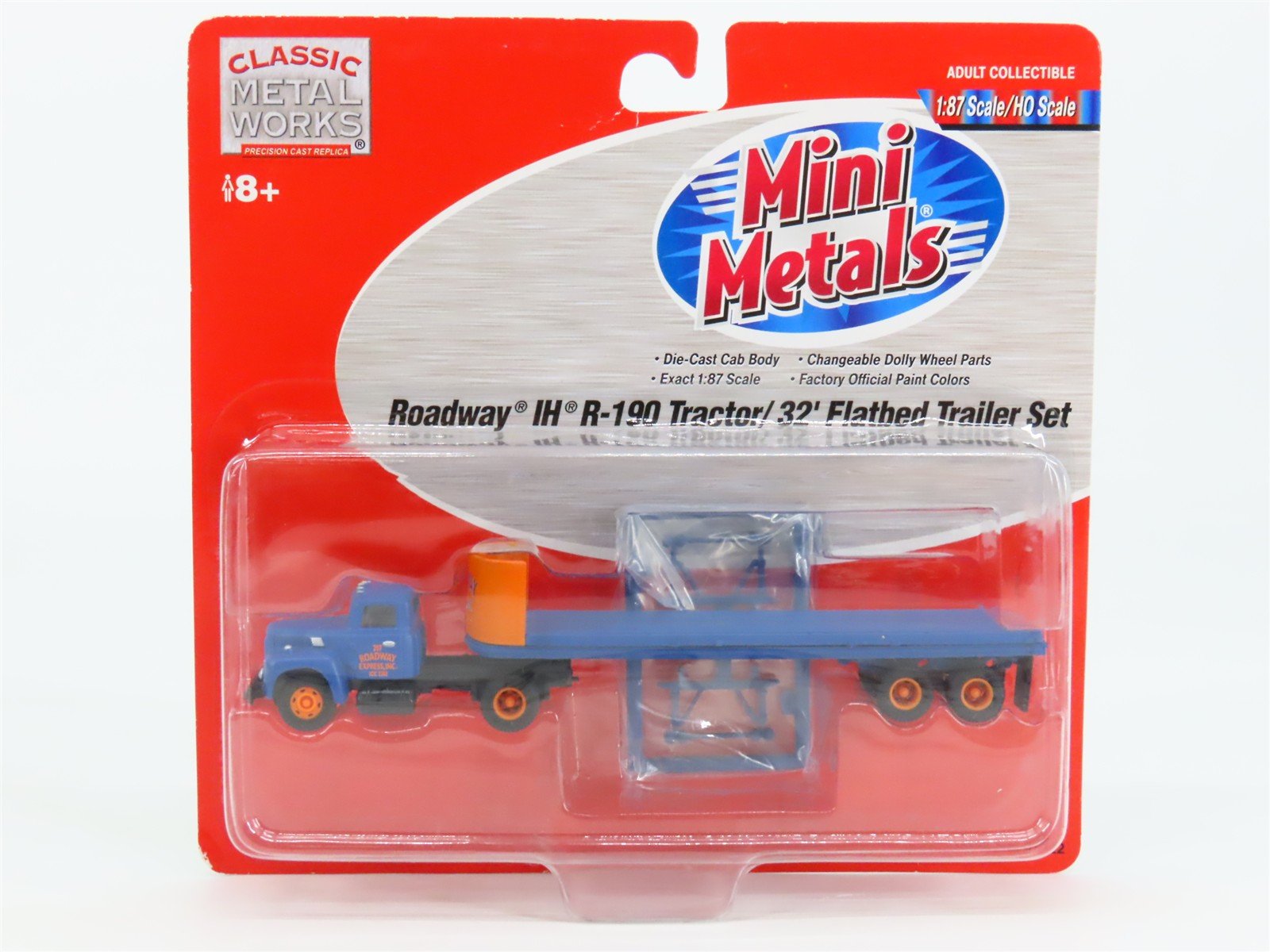 HO CMW Mini Metals 31122 Roadway IH R-190 Tractor w/32' Flatbed Trailer - SEALED