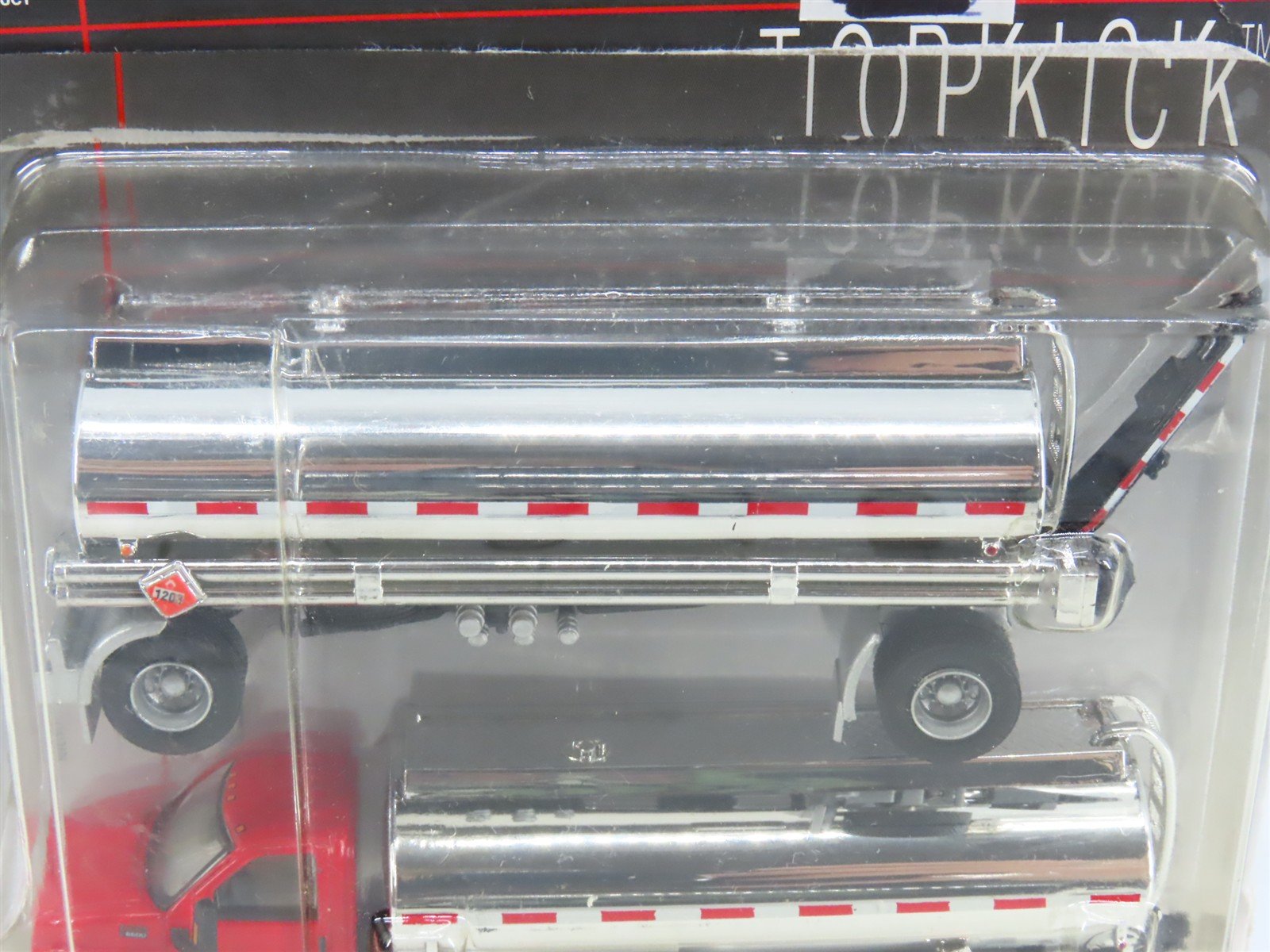 HO 1/87 Scale Boley 3018-16 Red & Chrome GMC Topkick Tanker Truck w/ Trailer