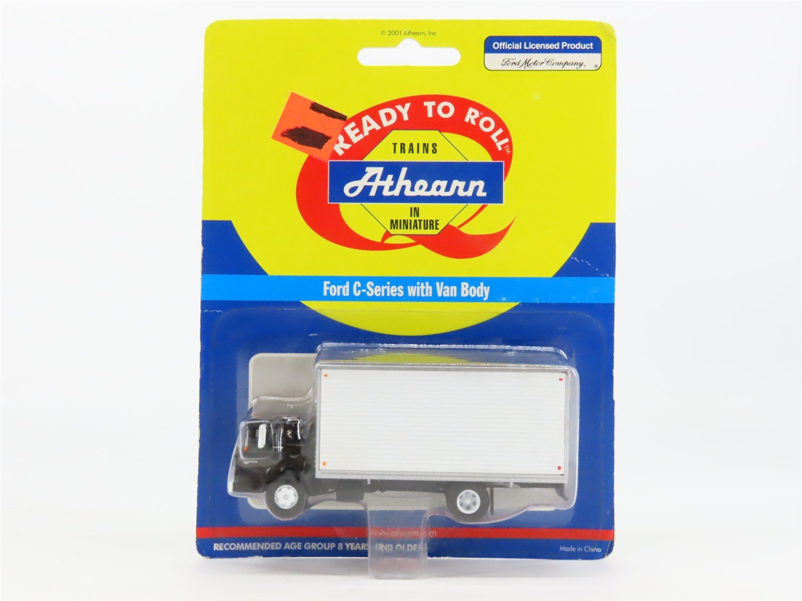 HO 1/87 Scale Athearn 02745 Black Ford C-Series Truck w/ White Van Body - SEALED