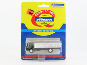 HO 1/87 Scale Athearn 02724 Green Ford C-Series Truck w/ Stake Body - SEALED