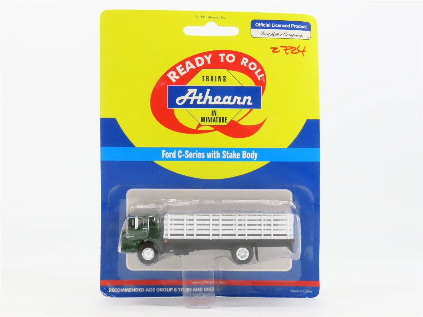 HO 1/87 Scale Athearn 02724 Green Ford C-Series Truck w/ Stake Body - SEALED