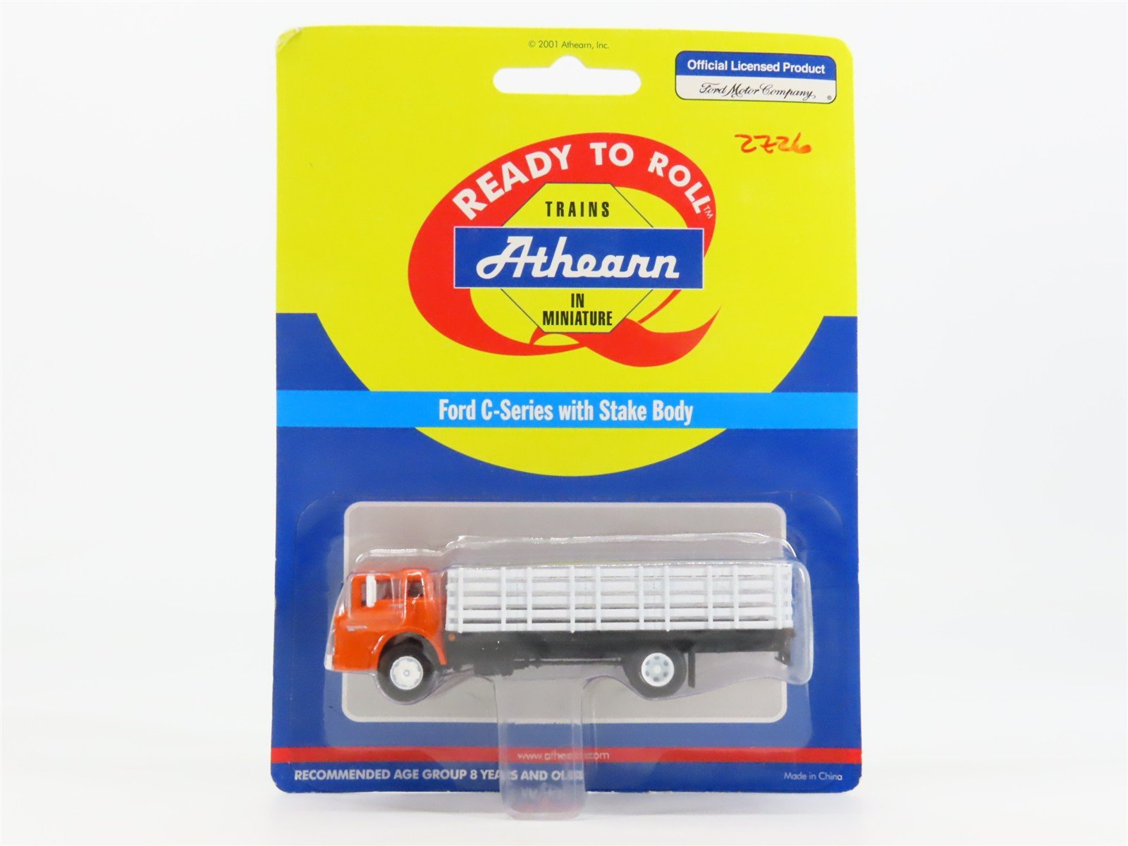 HO 1/87 Scale Athearn 02726 Orange Ford C-Series Truck w/ Stake Body - SEALED