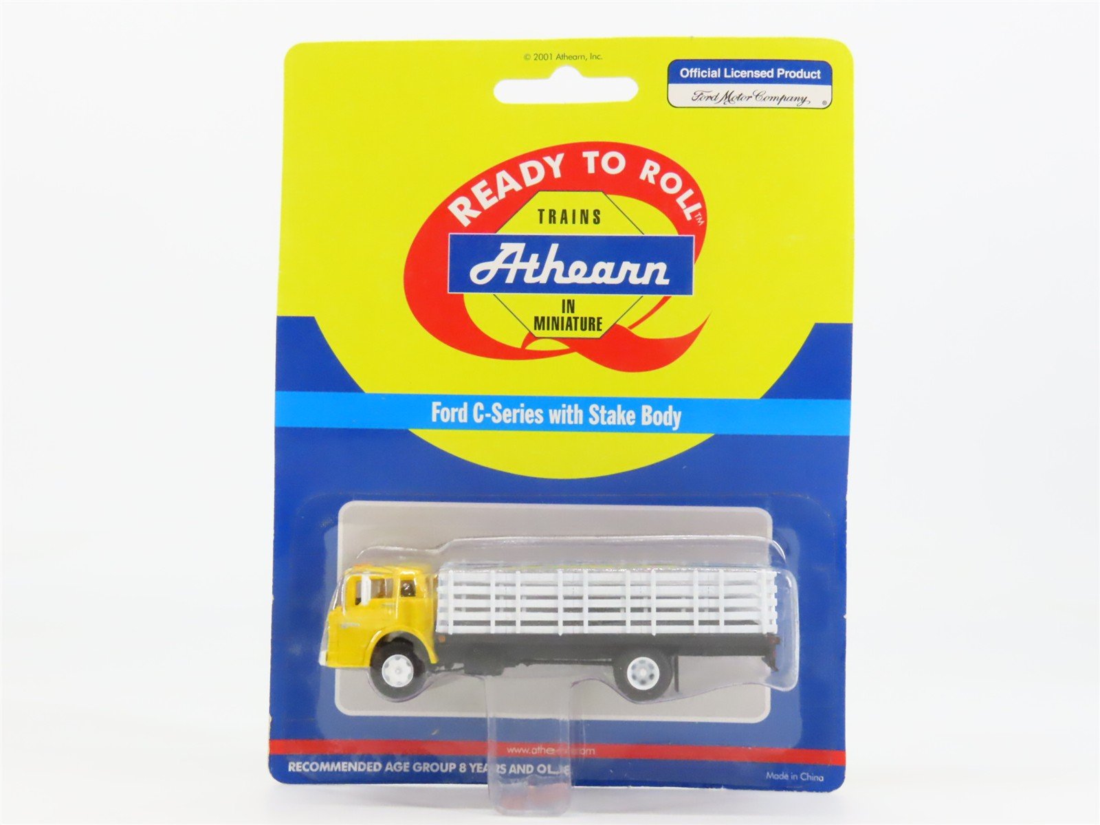 HO 1/87 Scale Athearn 02727 Yellow Ford C-Series Truck w/ Stake Body