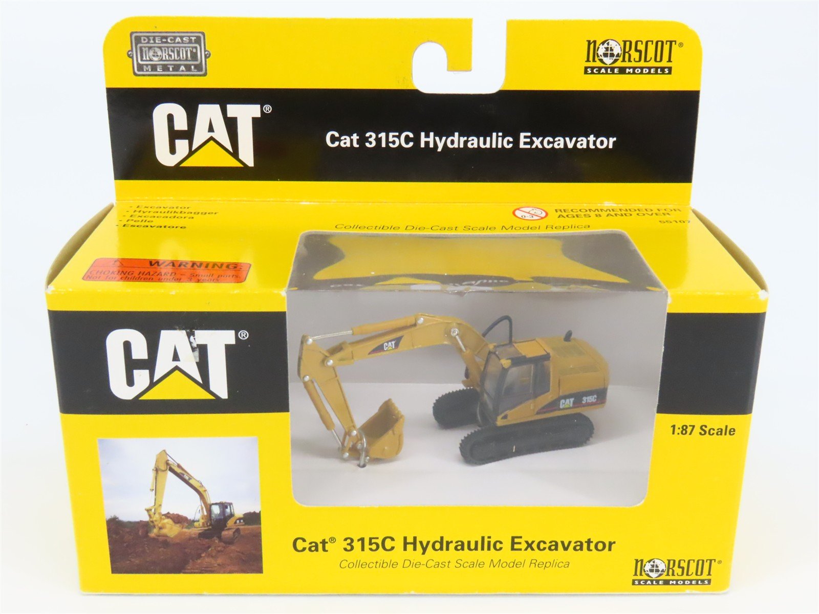 HO 1/87 Scale Norscot Die-Cast 55107 CAT 315C Hydraulic Excavator