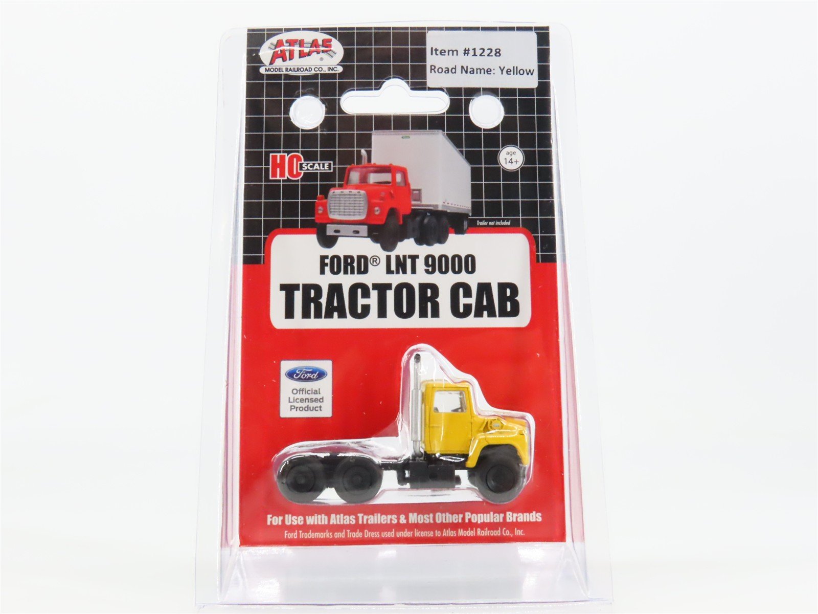 HO 1/87 Scale Atlas #1228 Yellow Ford LNT 9000 Tractor Cab