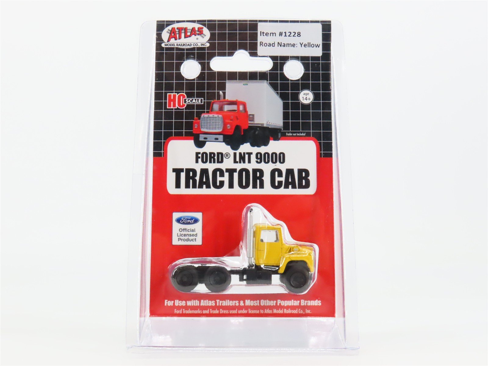 HO 1/87 Scale Atlas #1228 Yellow Ford LNT 9000 Tractor Cab