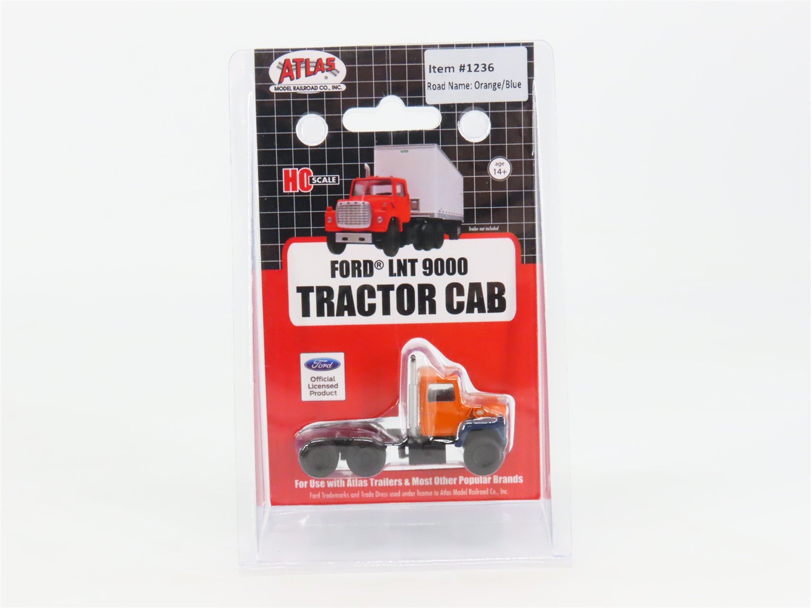 HO 1/87 Scale Atlas #1236 Orange Ford LNT 9000 Tractor Cab