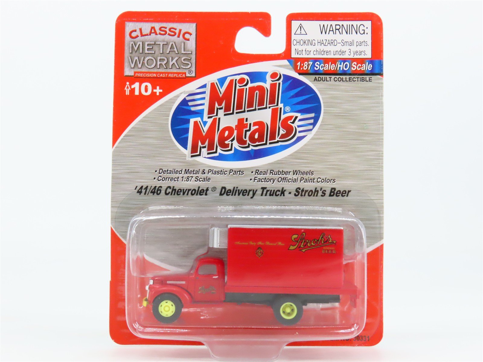 HO Scale CMW Mini Metals 30331 Stroh's Beer '41/46 Chevy Delivery Truck - SEALED