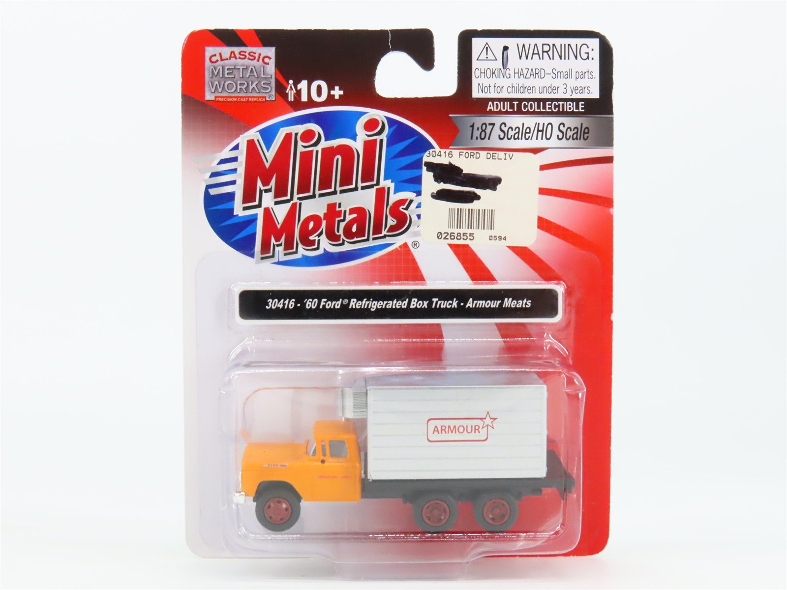 HO 1/87 Scale CMW Mini Metals 30416 Armour Meats '60 Ford Box Truck - SEALED