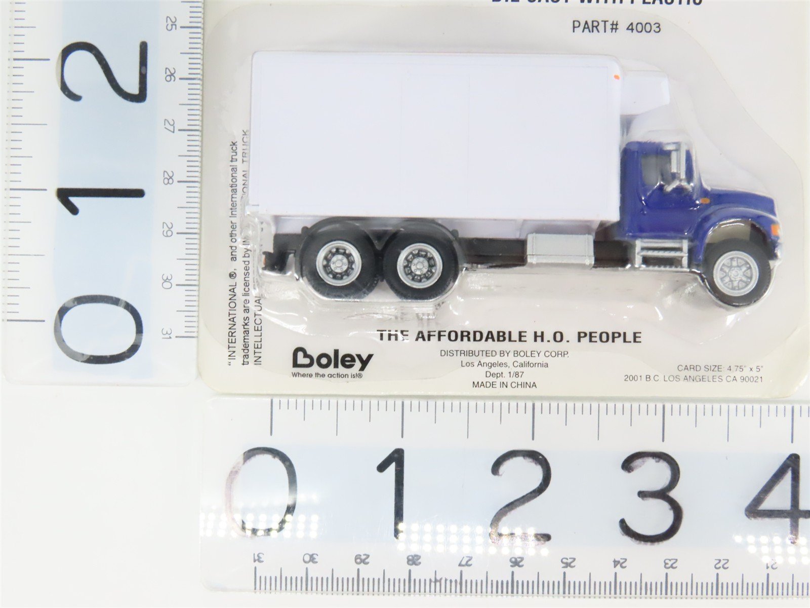 HO 1/87 Scale Boley 4003-27 Dark Blue/White Refrigerated Box Truck - SEALED