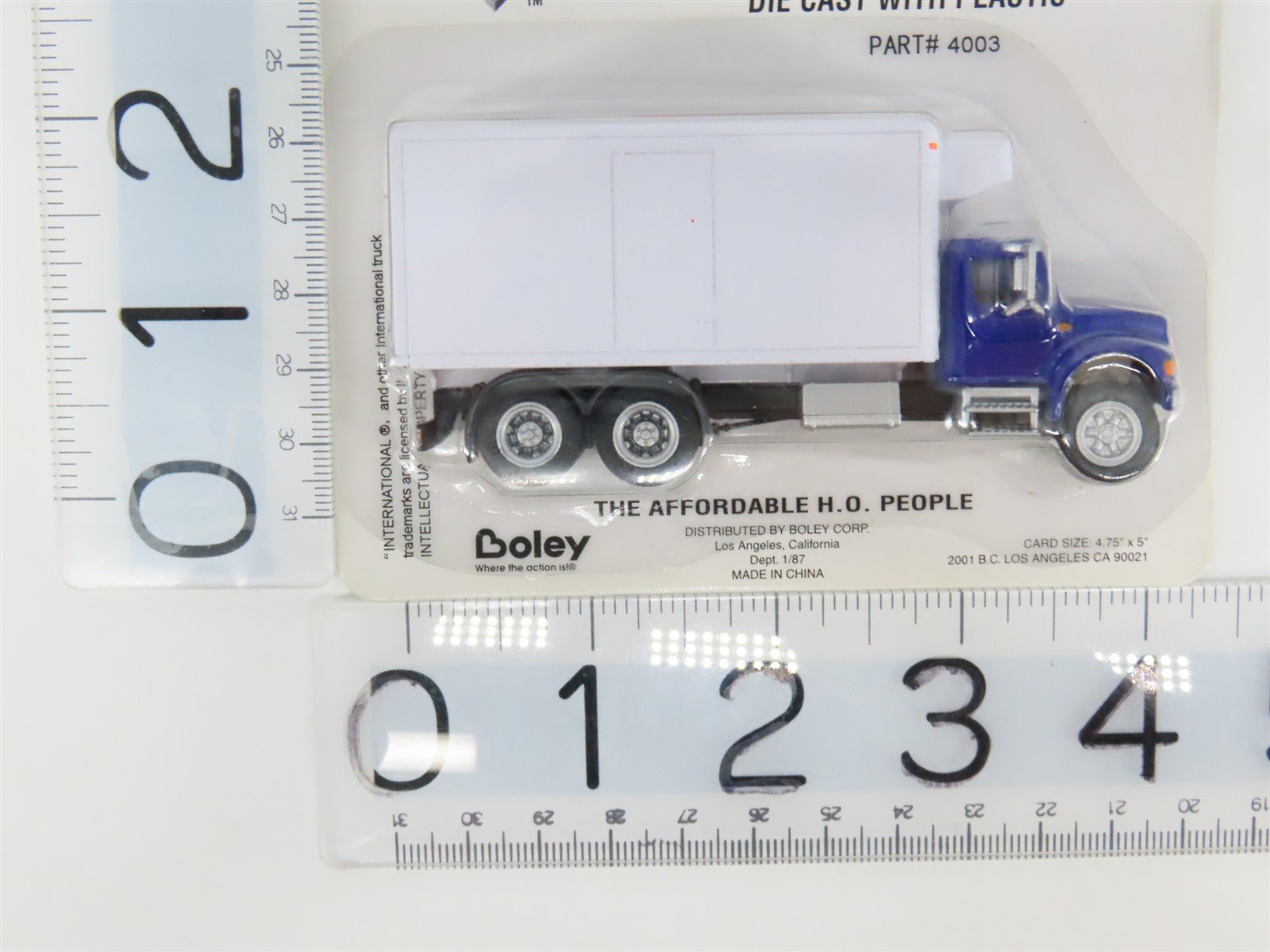 HO 1/87 Scale Boley 4003-27 Dark Blue/White Refrigerated Box Truck - SEALED