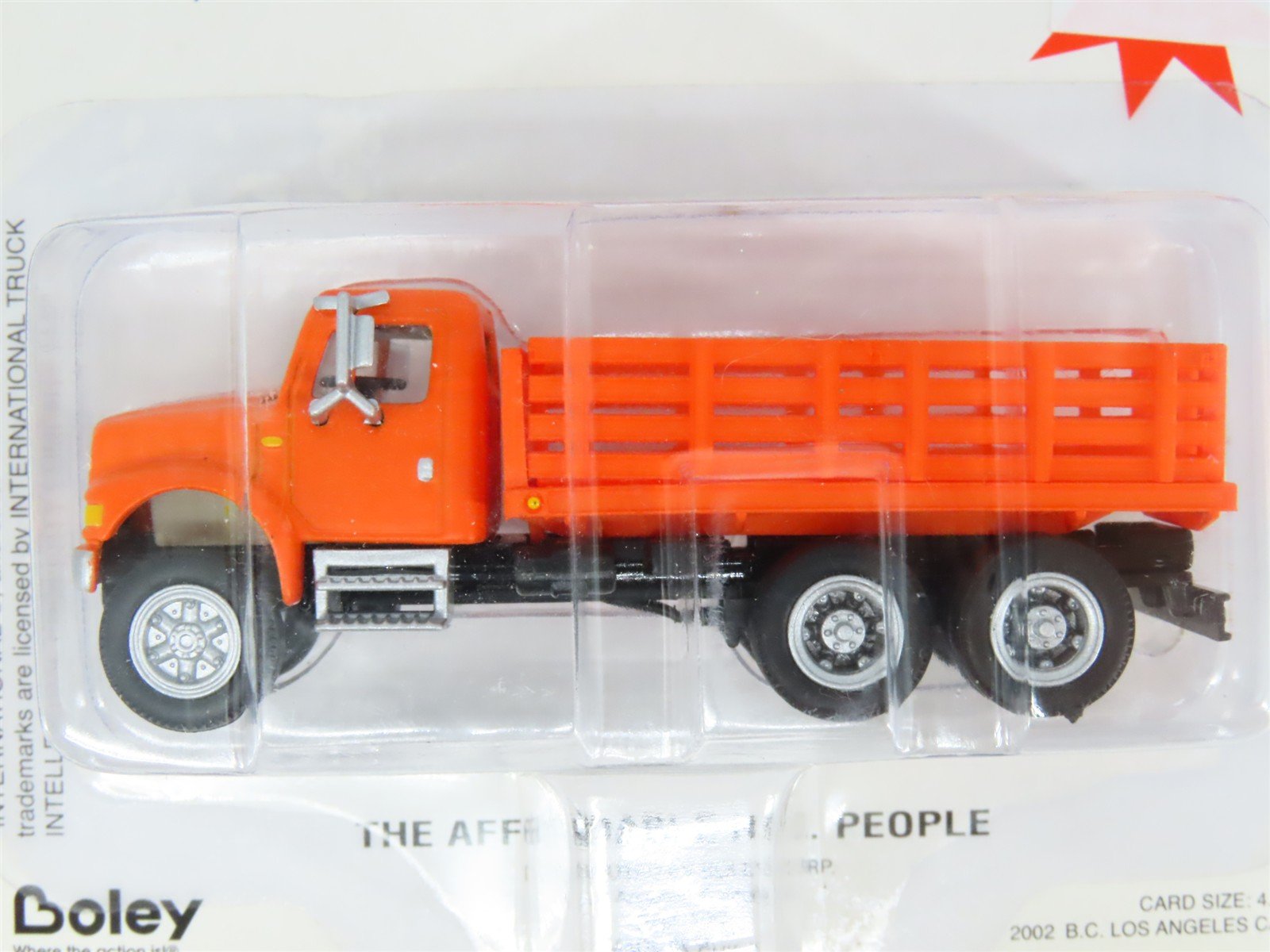 HO 1/87 Scale Boley 4006-99 Orange International Stake Bed Truck - SEALED