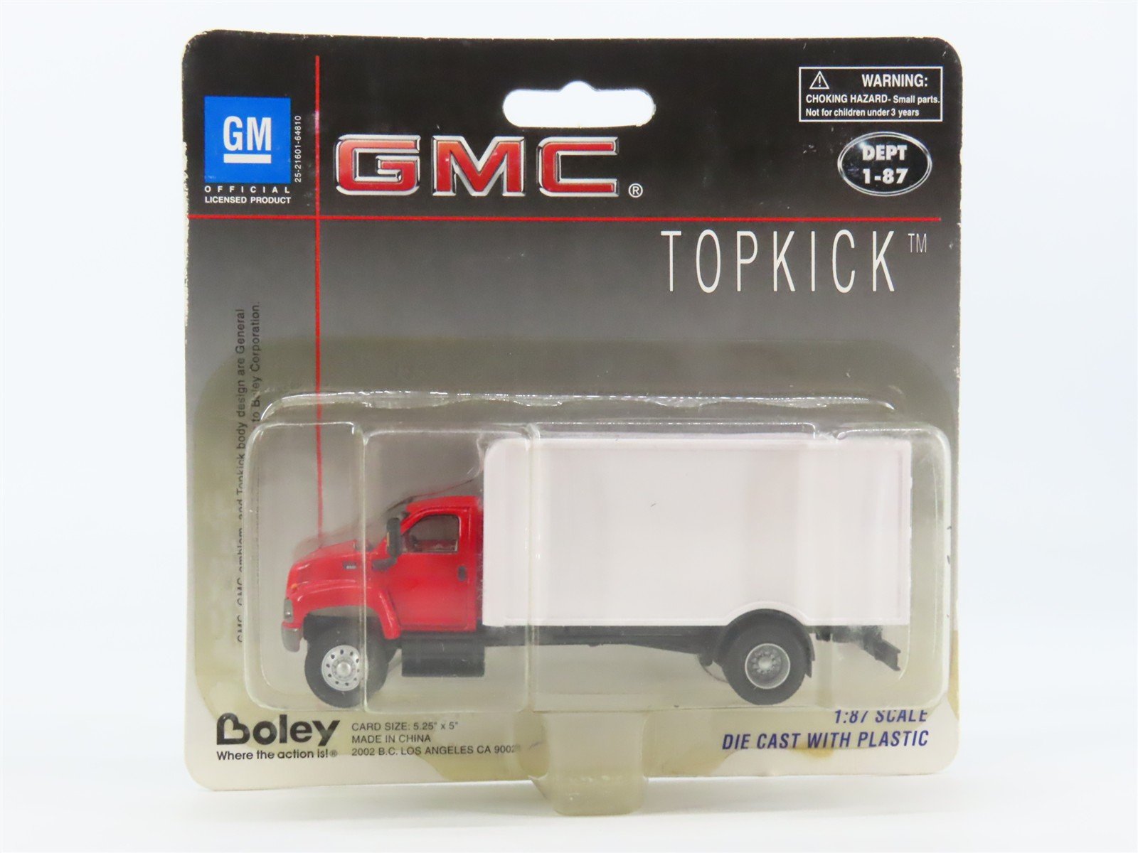 HO 1/87 Scale Boley 3001-17 Red/White GMC Topkick Box Truck