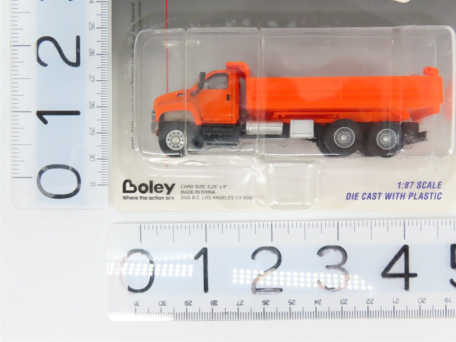 HO 1/87 Scale Boley 3010-99 Orange GMC Topkick 3-Axle Dump Truck - SEALED