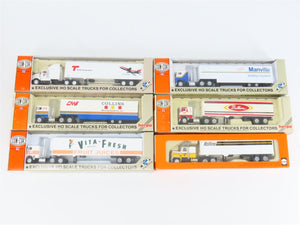 LOT of 5 HO 1/87 Scale Con-Cor Semi-Trucks - Rollins, Manville, CMS, & More
