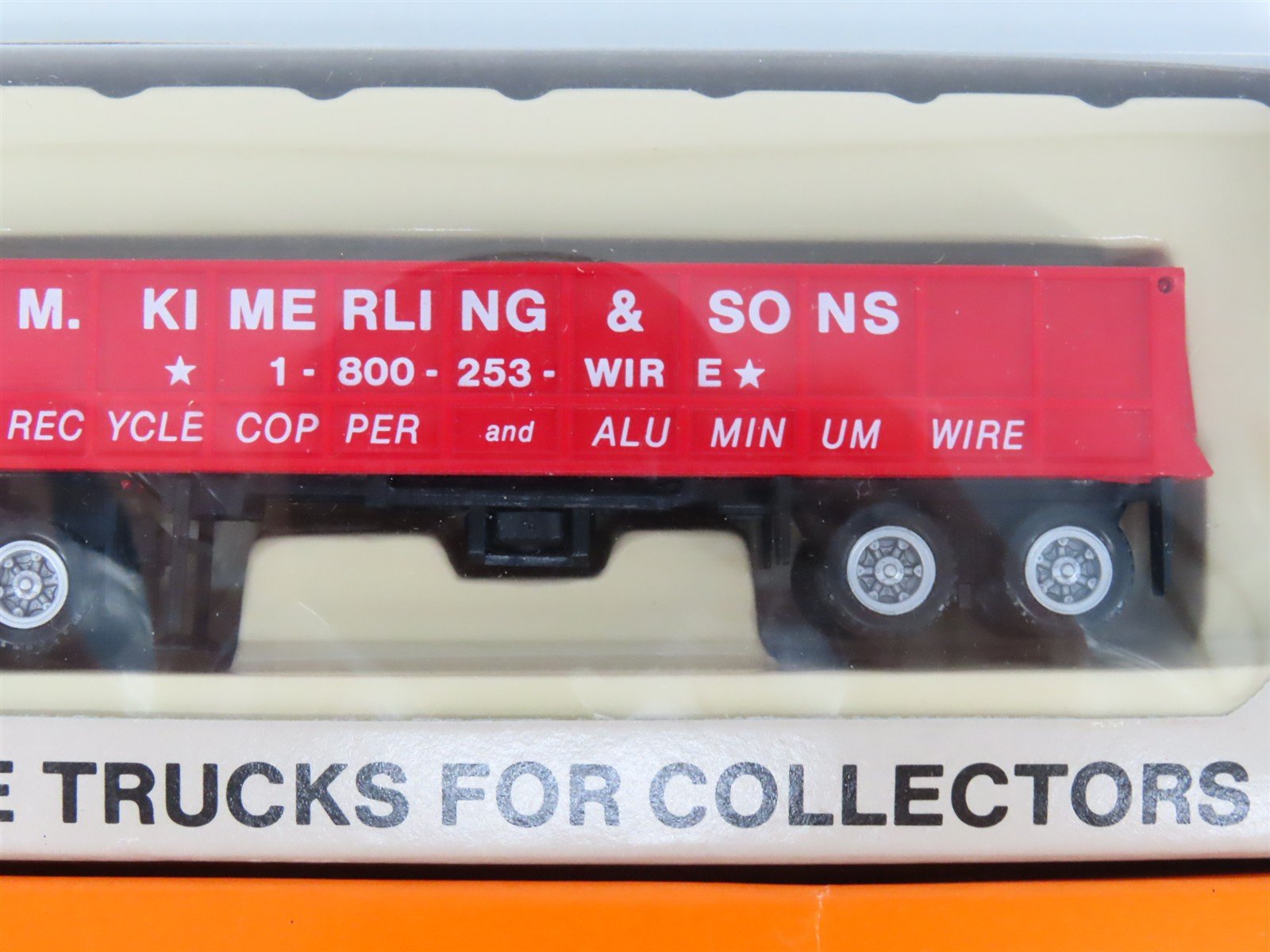 LOT of 2 HO 1/87 Scale Con-Cor Stevens & MKS Semi-Trucks w/ Long Dump Trailers