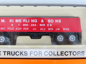 LOT of 2 HO 1/87 Scale Con-Cor Stevens & MKS Semi-Trucks w/ Long Dump Trailers