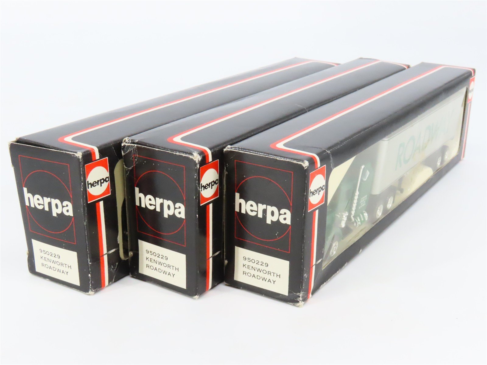LOT of 3 HO 1/87 Scale Herpa 950229 Roadway Kenworth Semi-Trucks