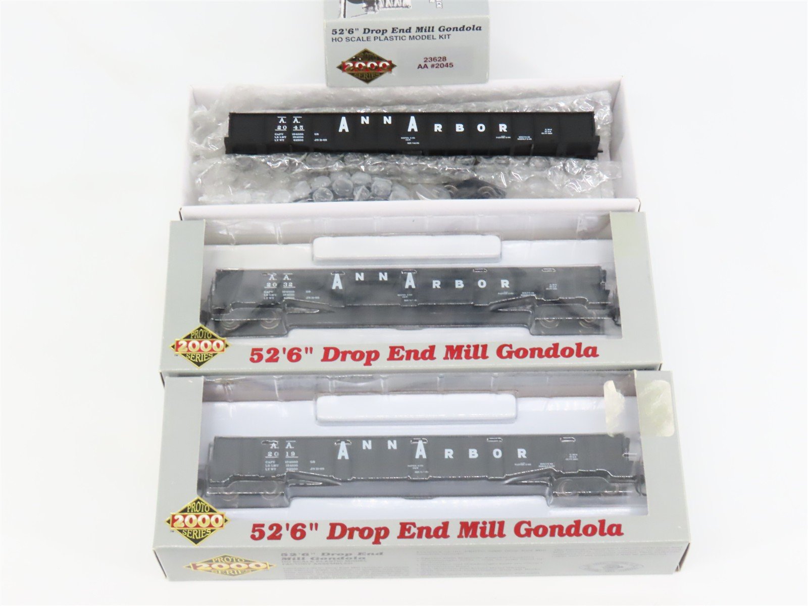 LOT of 3 HO Scale Proto 2000 AA Ann Arbor 52'6