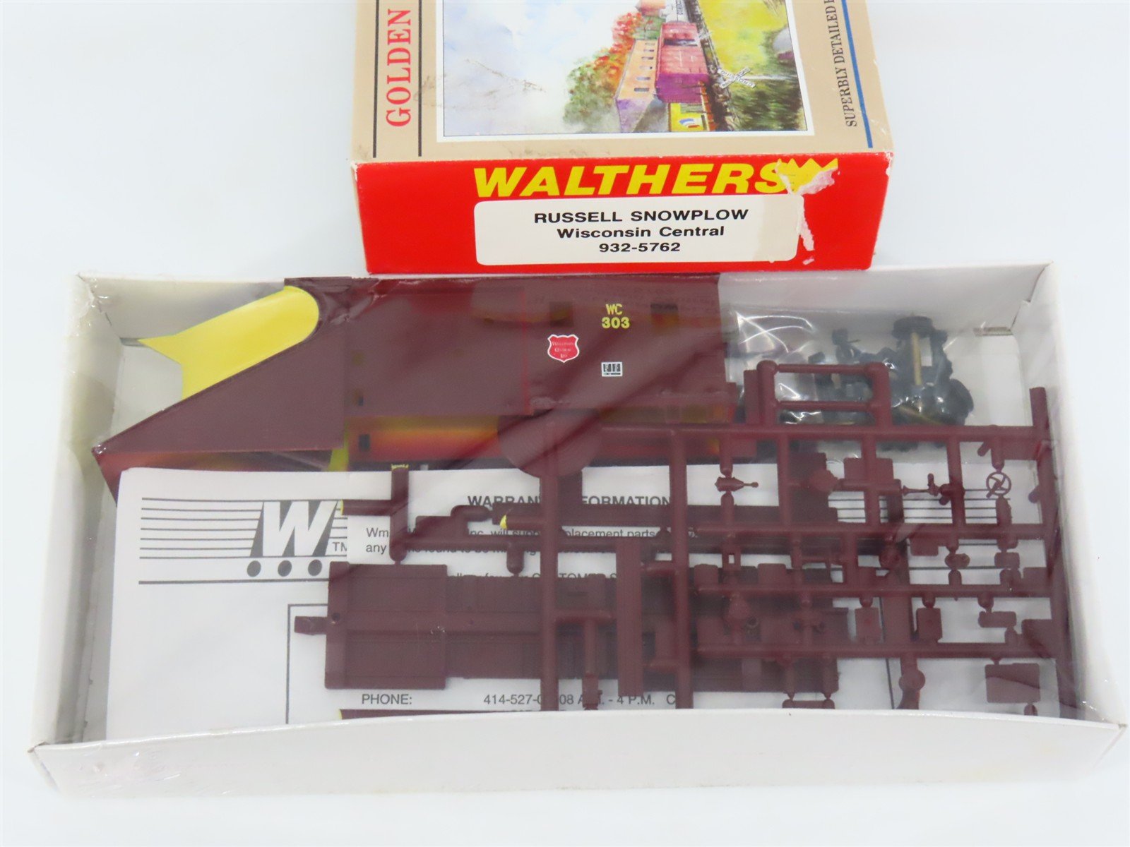 HO Scale Walthers Kit #932-5762 WC Wisconsin Central Russell Snowplow Car #303