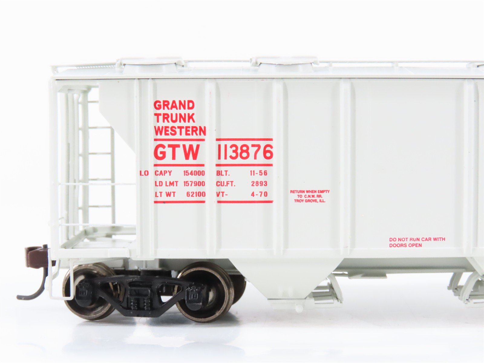 HO Athearn 93764/93765 GTW Grand Trunk Western PS 3-Bay Covered Hoppers 2-Pack
