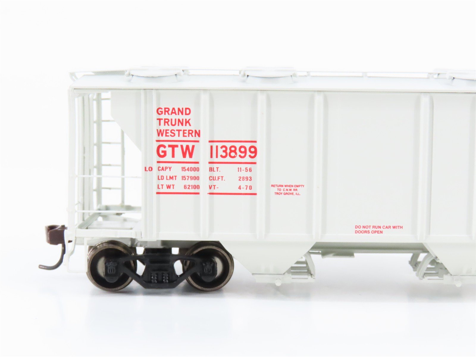 HO Athearn 93764/93765 GTW Grand Trunk Western PS 3-Bay Covered Hoppers 2-Pack