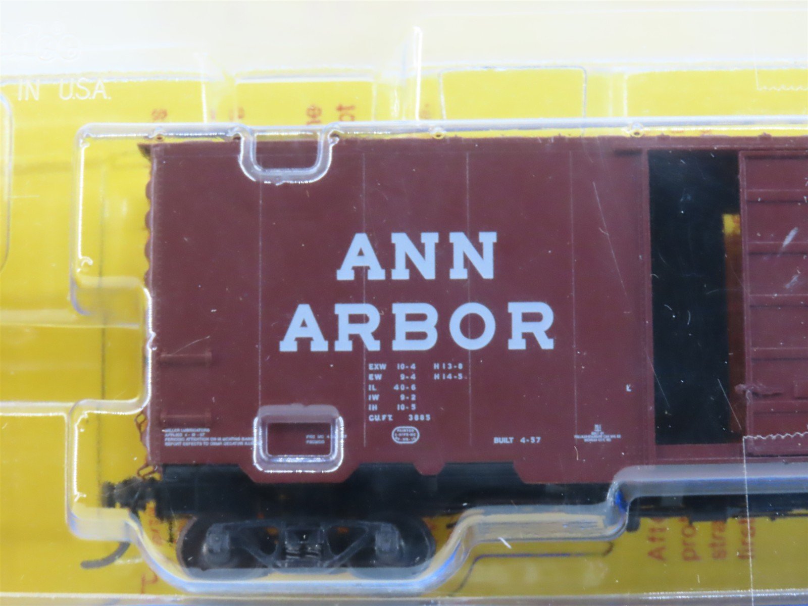 LOT of 5 HO Scale Kadee AA Ann Arbor Railroad 40' PS-1 Single Door Box Cars