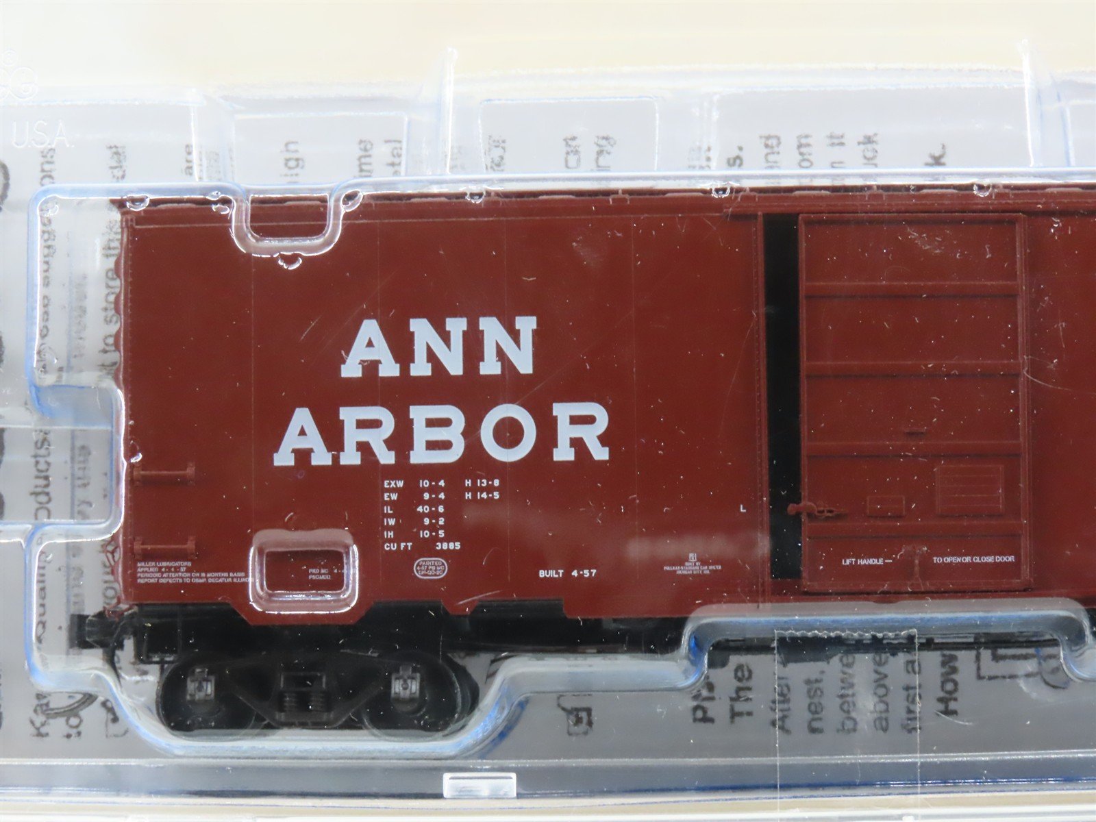 LOT of 5 HO Scale Kadee AA Ann Arbor Railroad 40' PS-1 Single Door Box Cars