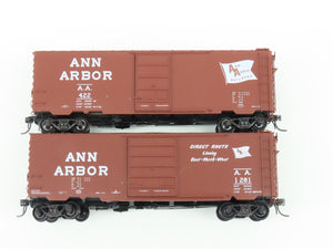 LOT of 5 HO Scale Kadee AA Ann Arbor Railroad 40' PS-1 Single Door Box Cars
