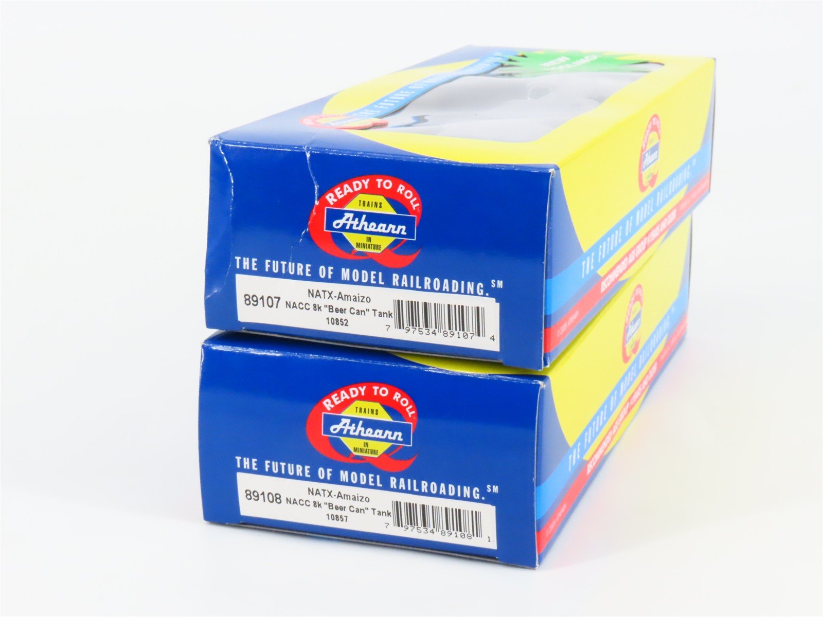 HO Scale Athearn 89107/89108 NATX Amaizo 8k Gallon Beer Can Tank Cars 2-Pack