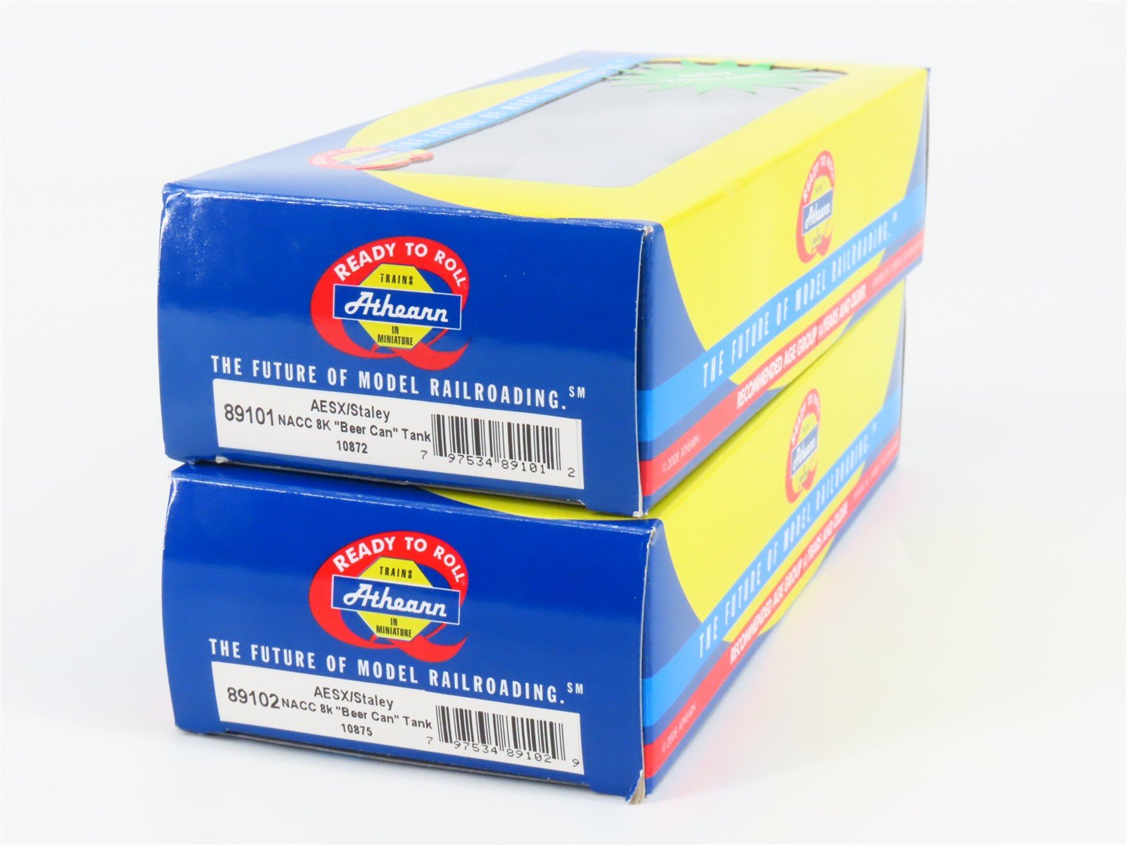 HO Athearn 89101/89102 AESX Staley NACC 8k Gallon Beer Can Tank Cars 2-Pack