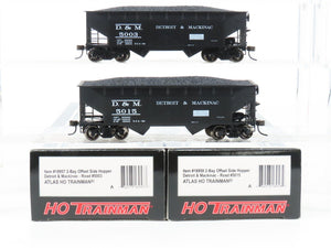 HO Atlas Trainman 18957/18958 D&M Detroit & Mackinac 2-Bay Hoppers 2-Pack w/Load