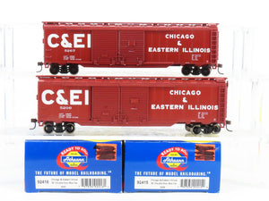 HO Scale Athearn 92415/92416 C&EI Chicago & Eastern Illinois 50' Box Cars 2-Pack