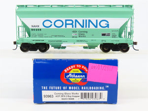 HO Scale Athearn 93963 NAHX Corning Glass Works ACF 2-Bay Covered Hopper #90408