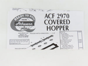 HO Scale Athearn 93963 NAHX Corning Glass Works ACF 2-Bay Covered Hopper #90408