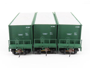LOT of 6 HO Scale Walthers WC/AC 40' 3-Bay Ortner Aggregate Hoppers w/ Load