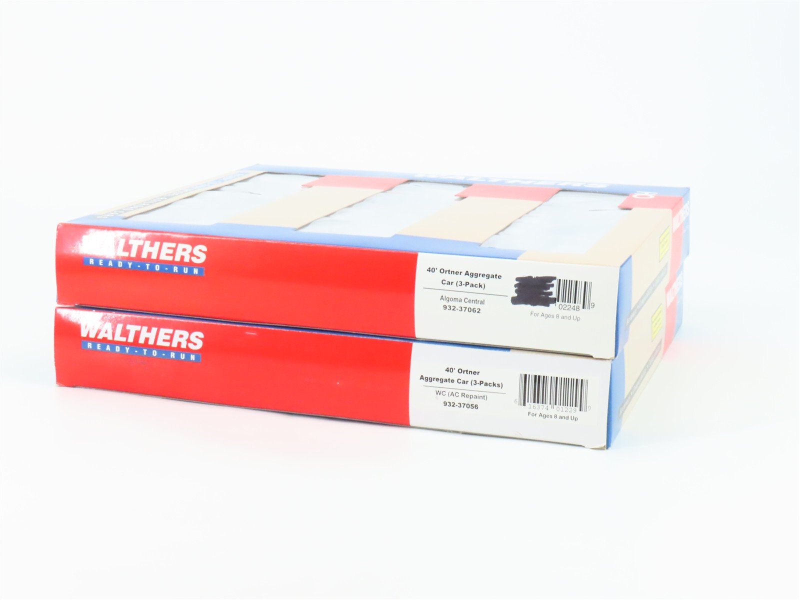 LOT of 6 HO Scale Walthers WC/AC 40' 3-Bay Ortner Aggregate Hoppers w/ Load