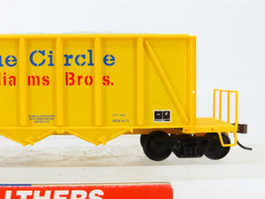 HO Walthers 932-7065 WBCX Blue Circle 40' 3-Bay Ortner Hopper #73017 w/ Load