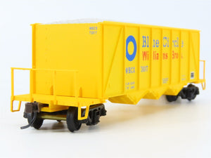 HO Walthers 932-7065 WBCX Blue Circle 40' 3-Bay Ortner Hopper #73017 w/ Load