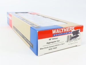 HO Walthers 932-7065 WBCX Blue Circle 40' 3-Bay Ortner Hopper #73017 w/ Load
