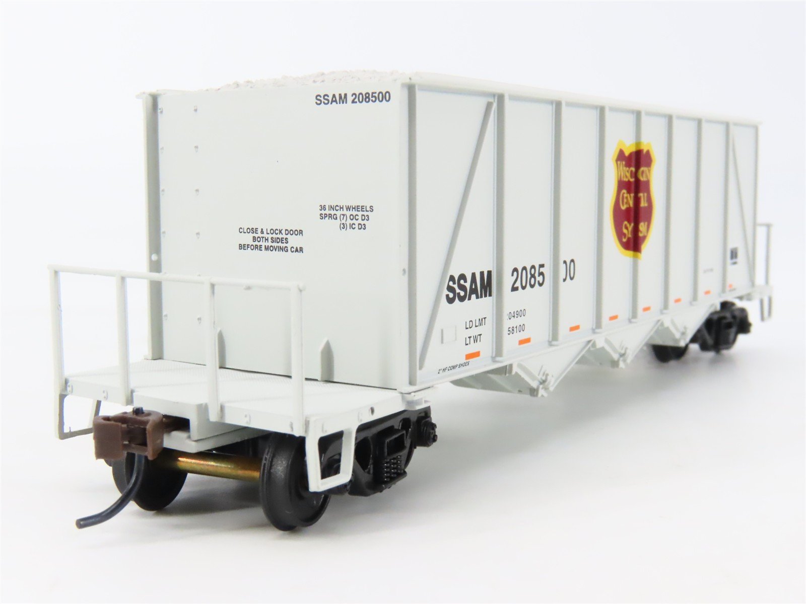 HO Scale Walthers 932-7063 SSAM / WC 3-Bay Ortner Hopper #208500 w/ Load