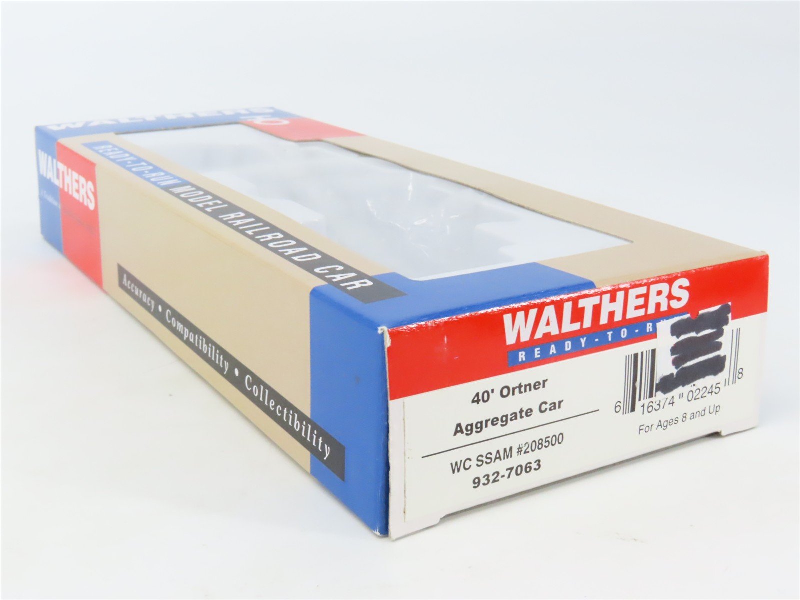 HO Scale Walthers 932-7063 SSAM / WC 3-Bay Ortner Hopper #208500 w/ Load