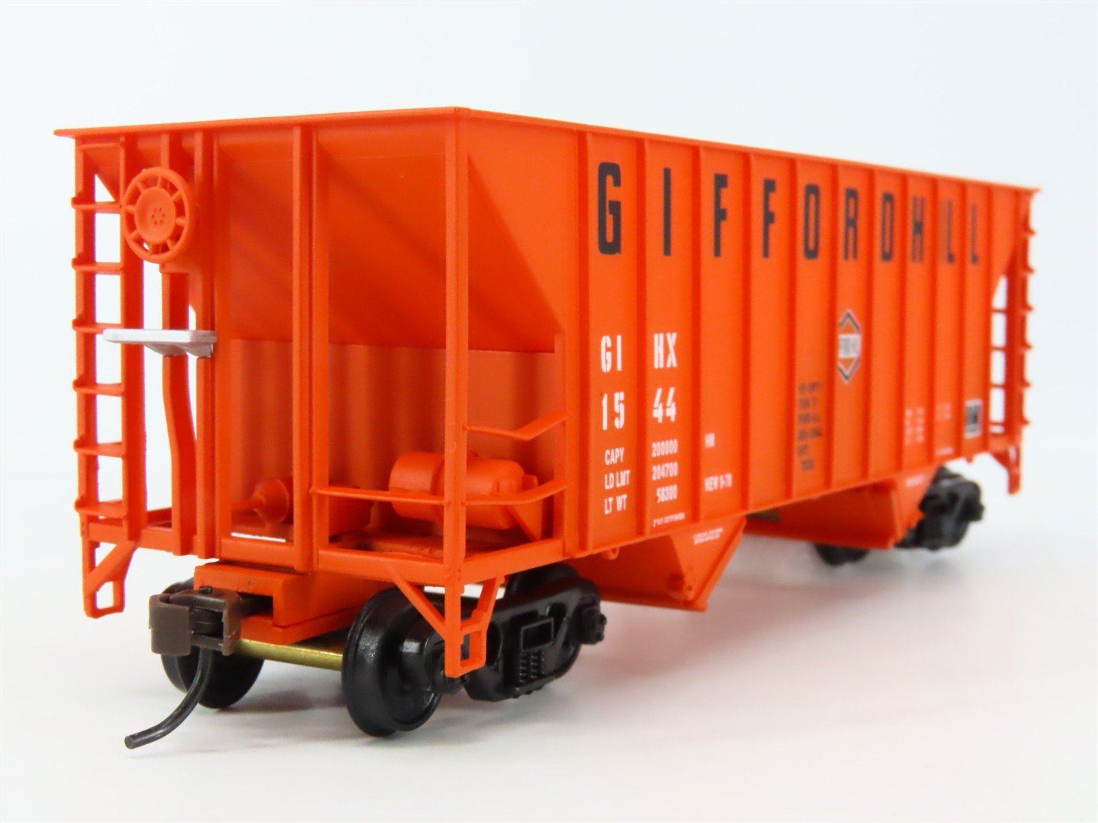 HO Scale Walthers 932-7408 GIHX Glifford Hill 2-Bay Greenville Hopper #1544