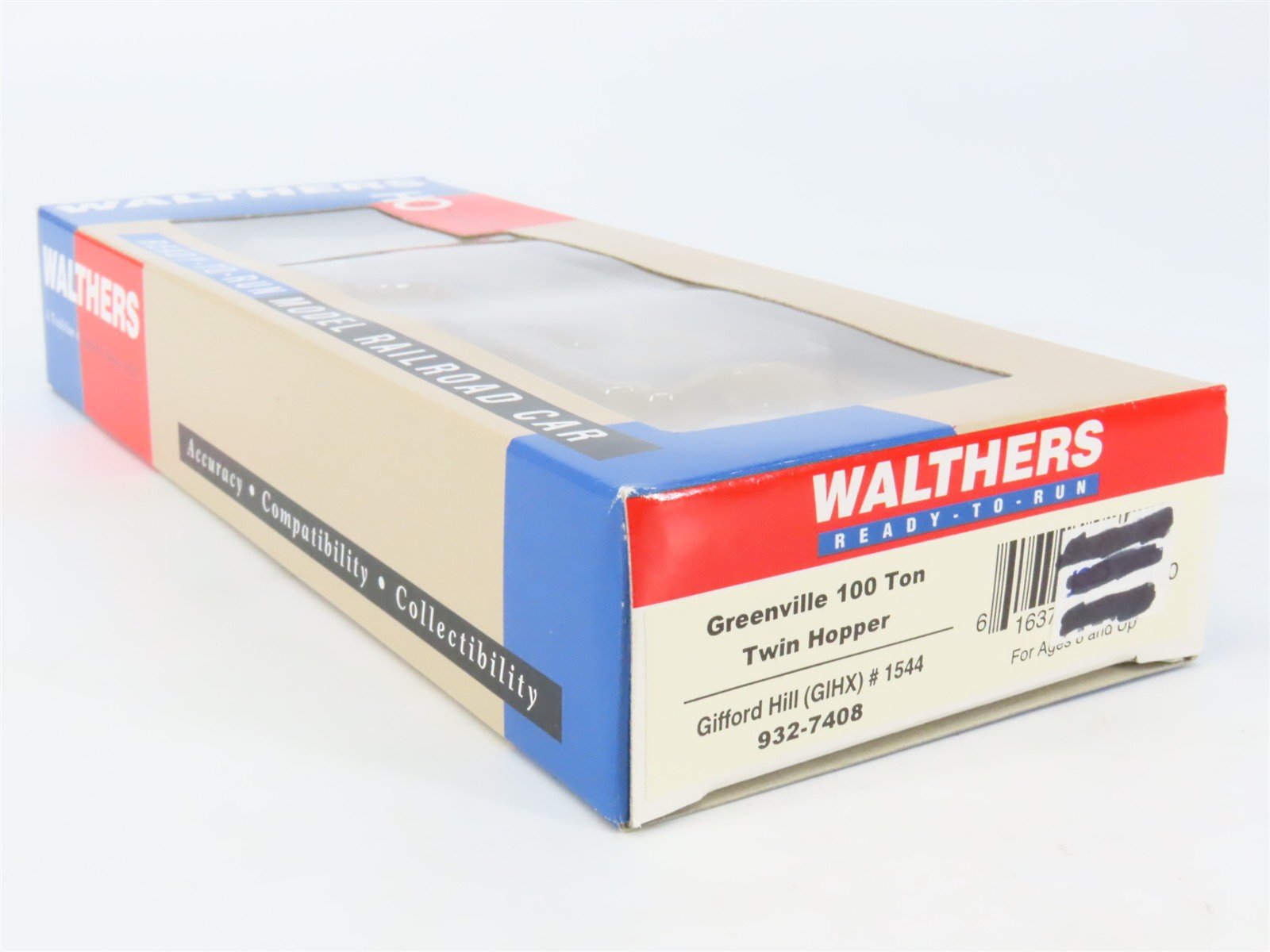 HO Scale Walthers 932-7408 GIHX Glifford Hill 2-Bay Greenville Hopper #1544