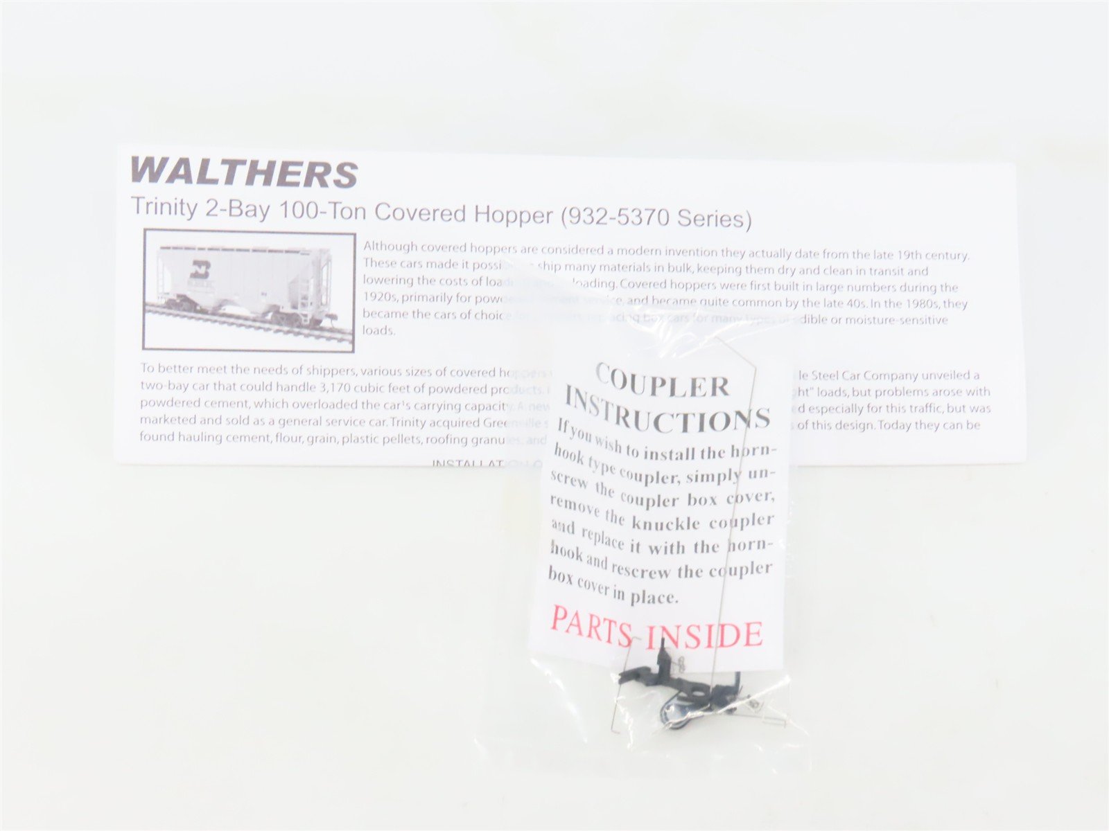 HO Scale Walthers Gold 932-5387 TILX Griffin Trinity 2-Bay Covered Hopper #2903