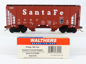 HO Scale Walthers 932-5376 ATSF Santa Fe Trinity 2-Bay Covered Hopper #350062