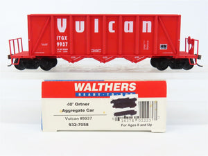 HO Walthers 932-7058 ITGX Vulcan 40' 3-Bay Ortner Aggregate Hopper #9937 w/ Load
