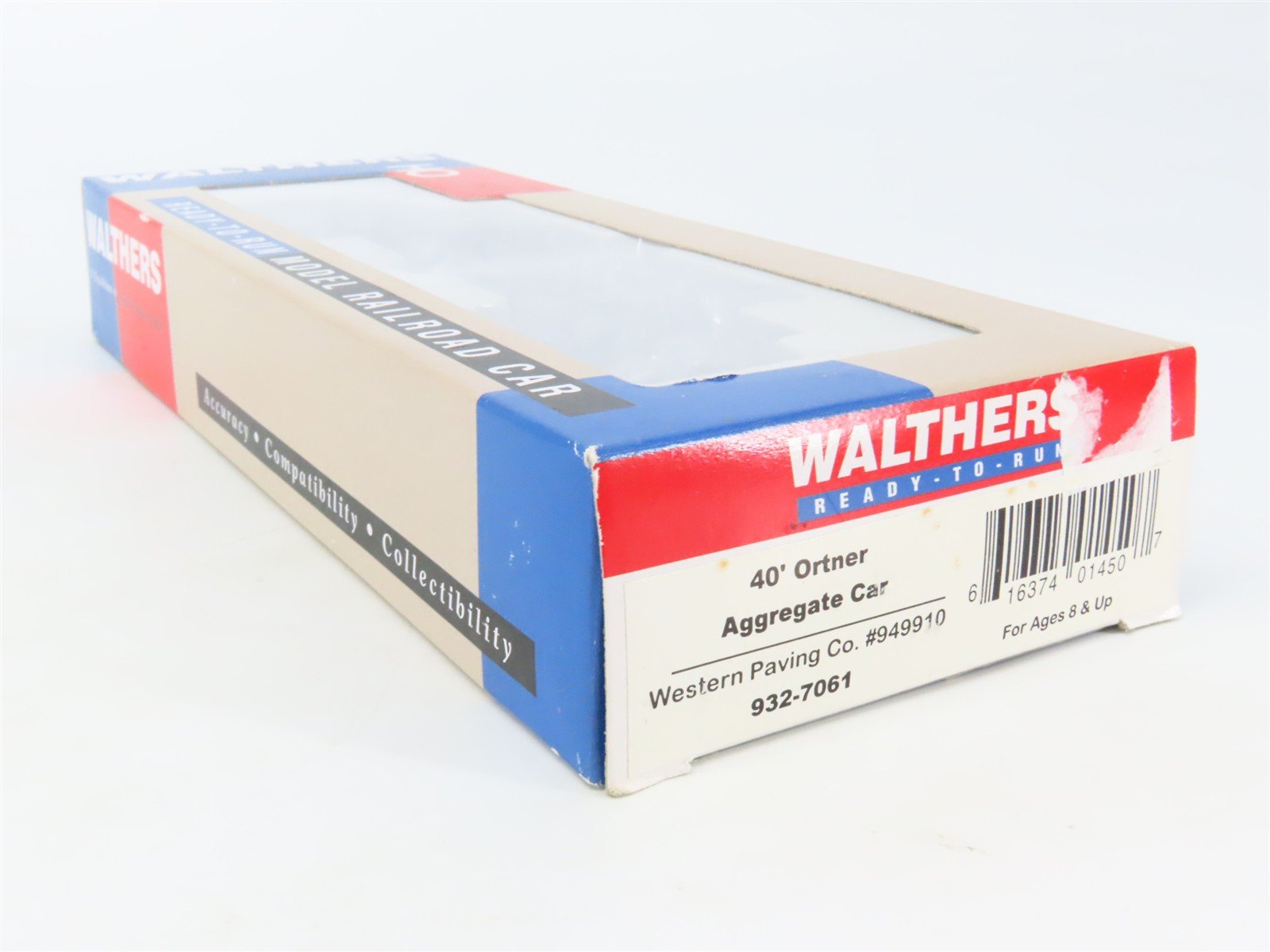 HO Walthers 932-7061 WPGX Western Paving 40' 3-Bay Ortner Hopper #949910 w/ Load