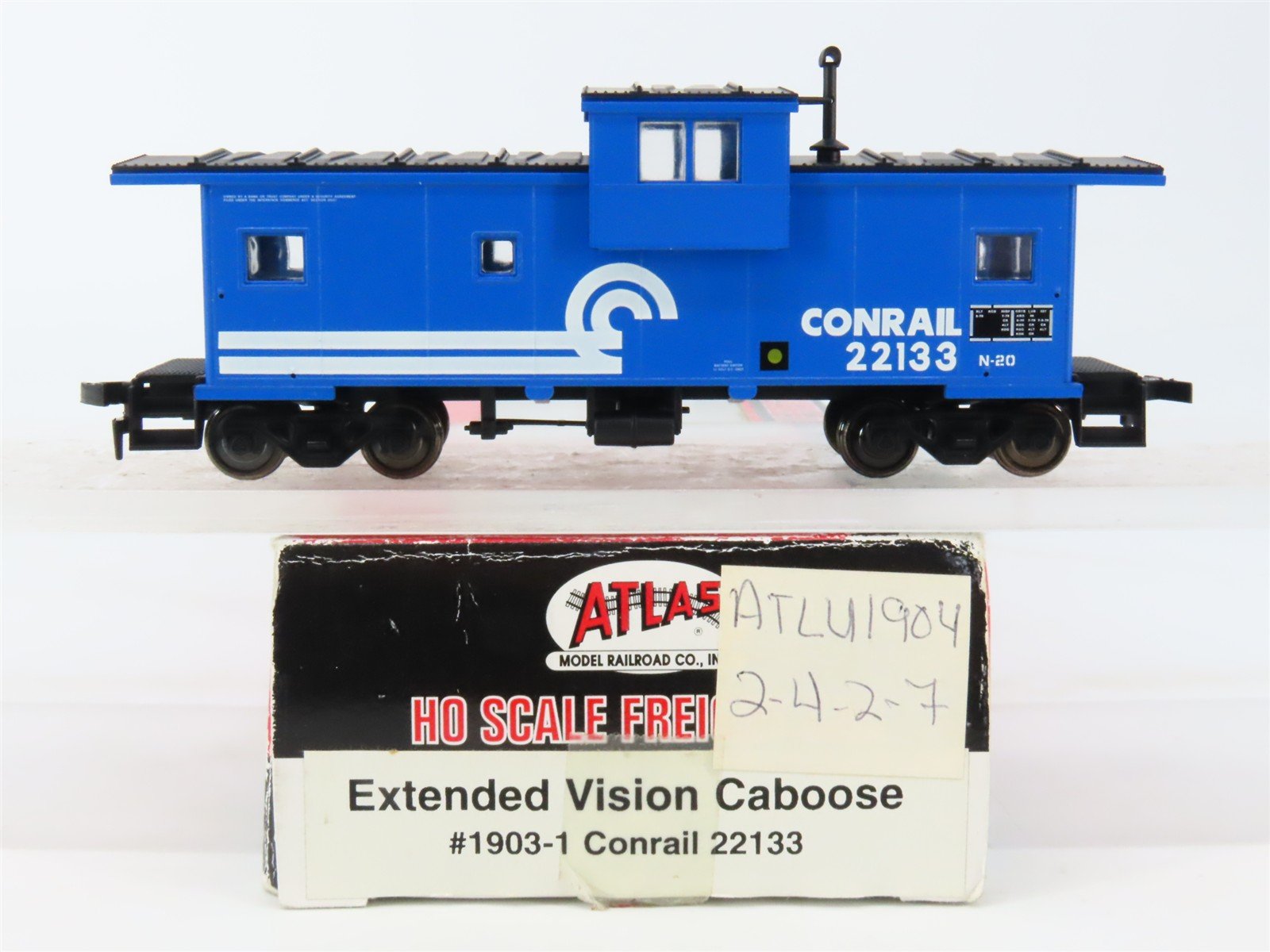 HO Scale Atlas 1903-1 CR Conrail N-20 Extended Vision Steel Caboose #22133