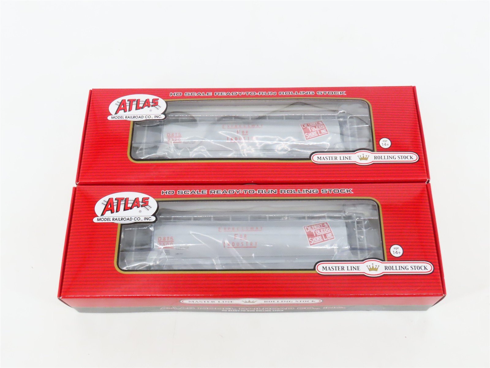 LOT of 2 HO Atlas D&TS Detroit Toledo Shore 6-Bay Cylindrical Hoppers SEALED